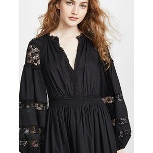 Ulla Johnson black cotton midi dress size 4